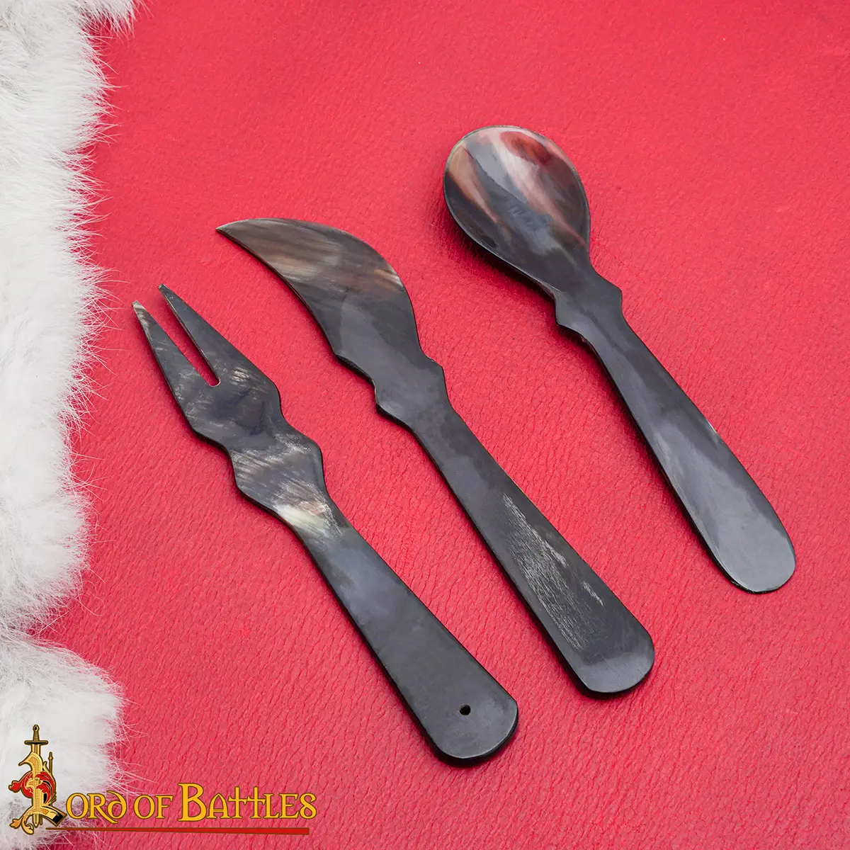 Medieval Horn Cutlery Set