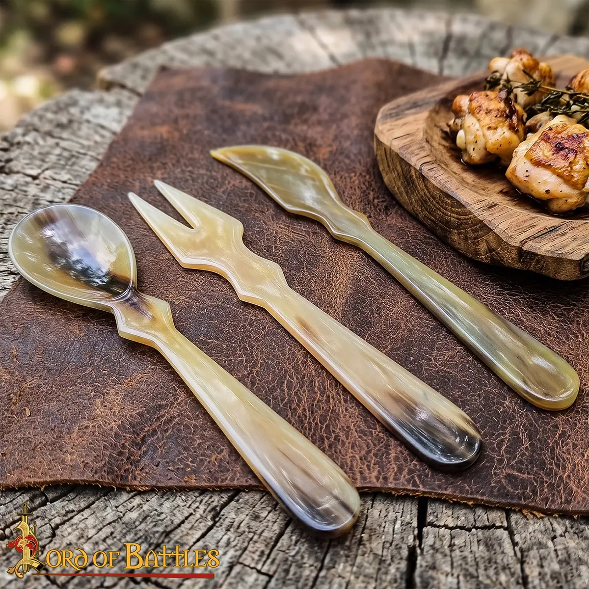Medieval Horn Cutlery Set - Image 7