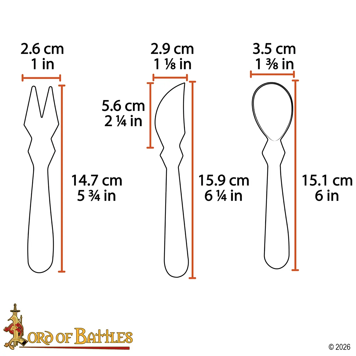 Medieval Horn Cutlery Set - Image 3