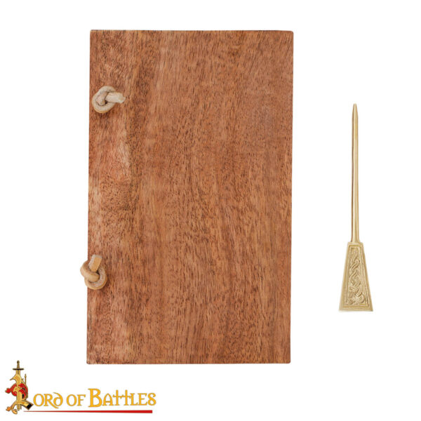 Roman Wax Tablet with Pure Brass Stylus Functional Wooden Accessory - Image 4