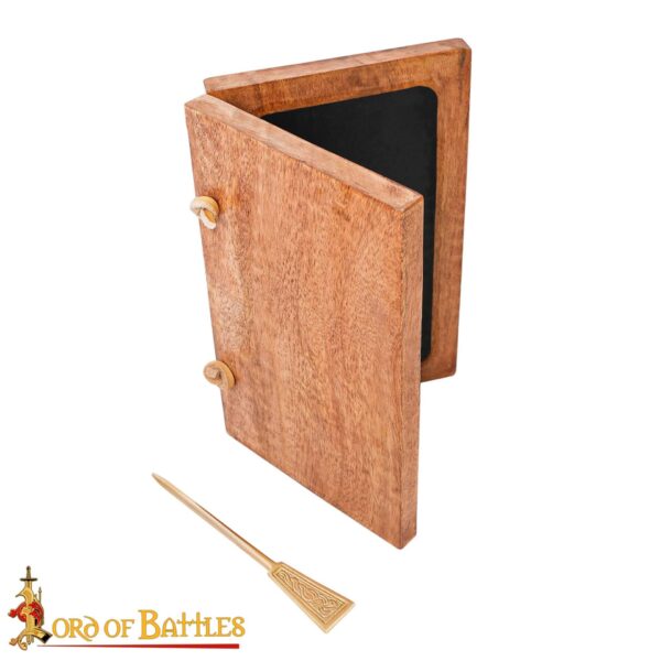Roman Wax Tablet with Pure Brass Stylus Functional Wooden Accessory - Image 5