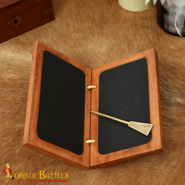 Roman Wax Tablet with Pure Brass Stylus Functional Wooden Accessory - Image 7