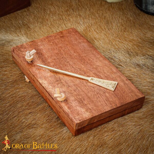 Roman Wax Tablet with Pure Brass Stylus Functional Wooden Accessory - Image 6