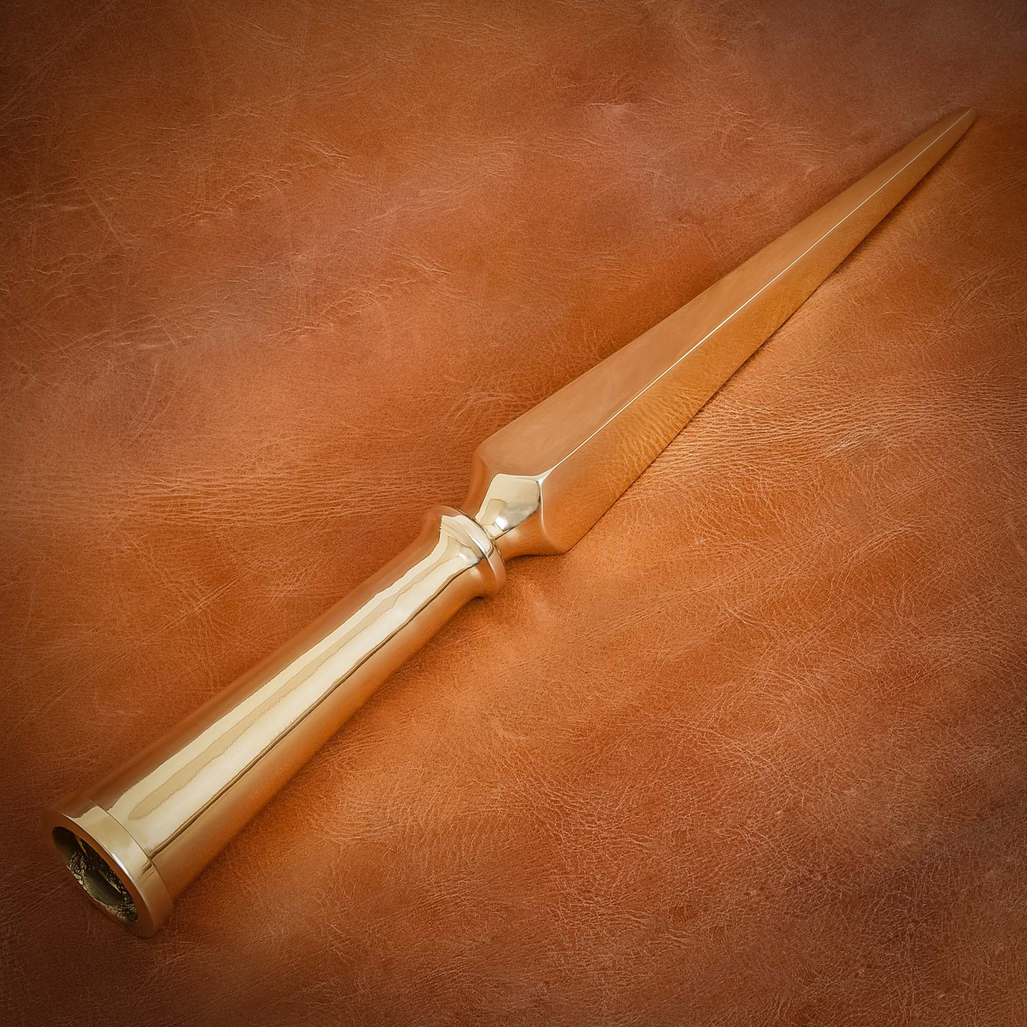 Roman Spear Butt Spike - Solid Brass