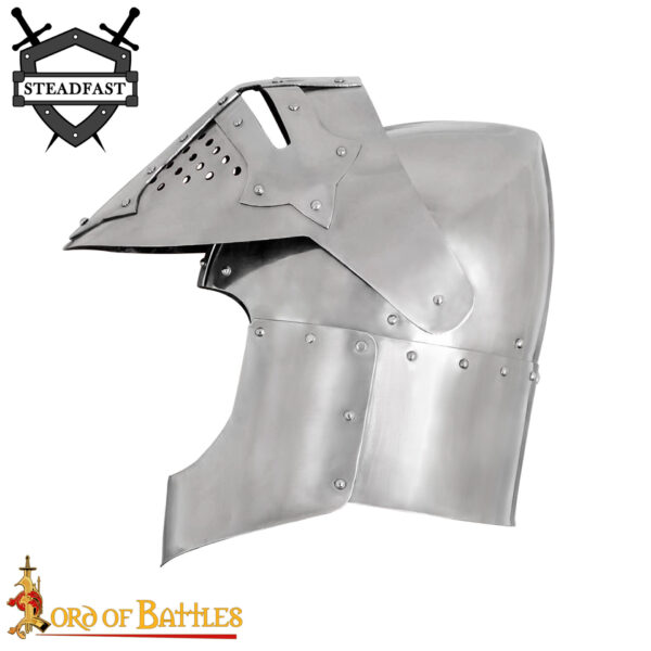 “Guiron the Courteous” 14th Century Knightly Visored Bascinet - Image 5