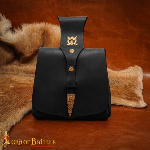 King's Courtier Genuine Leather Medieval Belt Pouch , LARP, Fairs, Stage