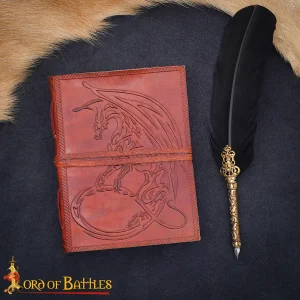 Celtic Dragon Leather Journal Notebook