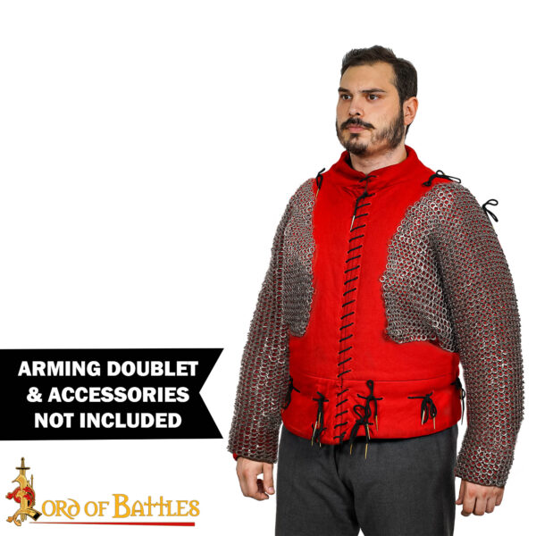 Flat Ring Chainmail Paired Full Sleeves, Riveted and Alternating, ID 9 mm, Mild Steel - Image 5