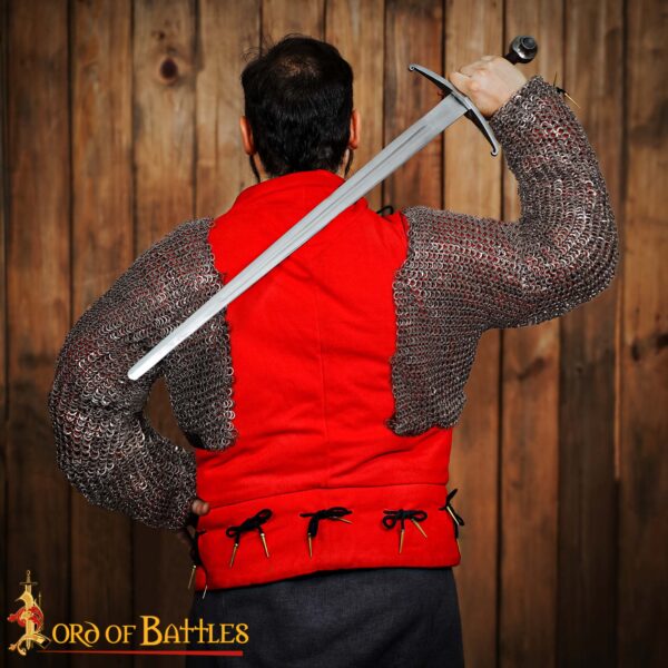 Flat Ring Chainmail Paired Full Sleeves, Riveted and Alternating, ID 9 mm, Mild Steel - Image 2