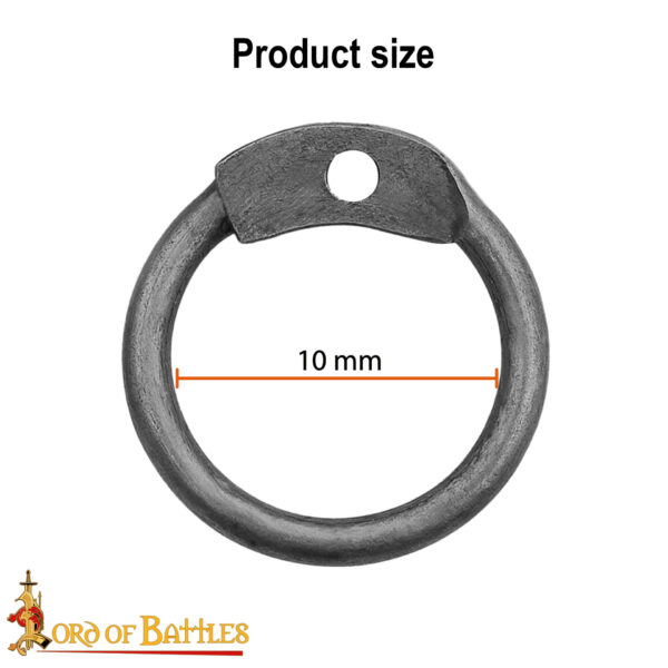 Mild Steel Loose Rings, Round Rings with Dome Rivets, 10 mm 16 gauge, Craft and Repair Chainmail Armour - Image 3