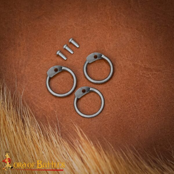 Mild Steel Loose Rings, Round Rings with Dome Rivets, 10 mm 16 gauge, Craft and Repair Chainmail Armour - Image 6
