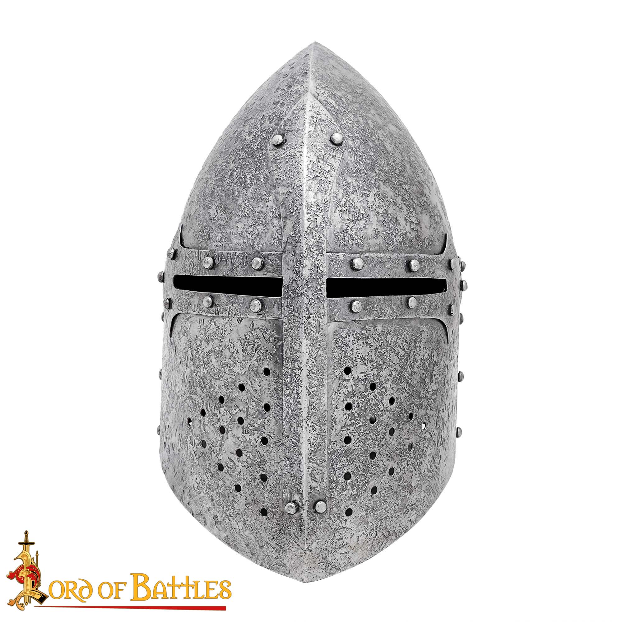 Sugarloaf Great Helm Conical Steel Helmet with Padded Liner-26014AL16 3