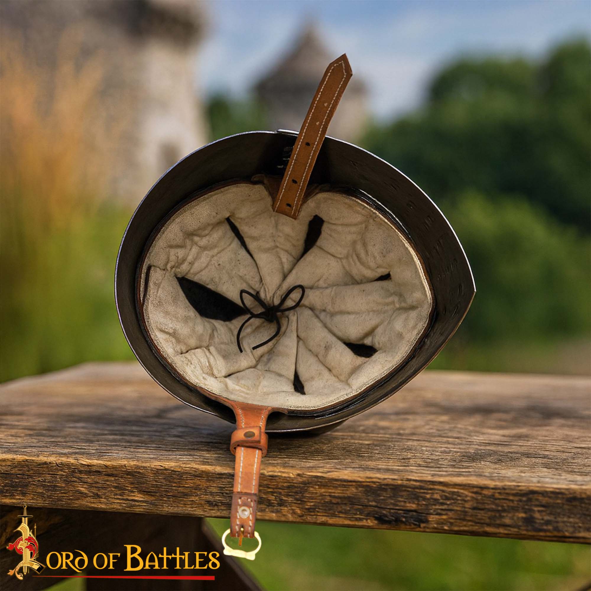 Sugarloaf Great Helm Conical Steel Helmet with Padded Liner-26014AL16 5