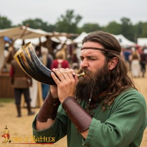 Viking Blowing Horn with Solid Brass Mouthpiece