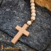 15th Century Medieval Wooden Rosary with Cross-26381 4