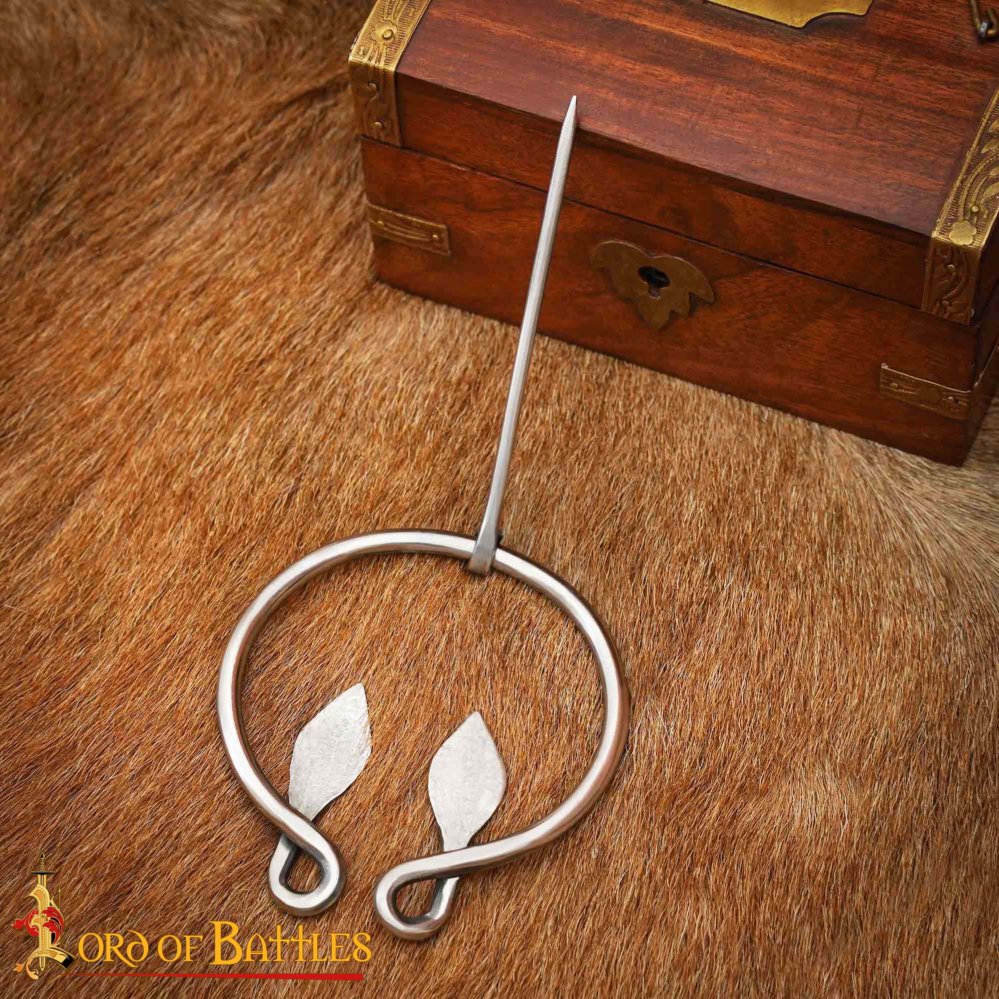 10th Century Hand-Forged Steel Penannular Brooch Viking Cloak Pin-26219SS 6