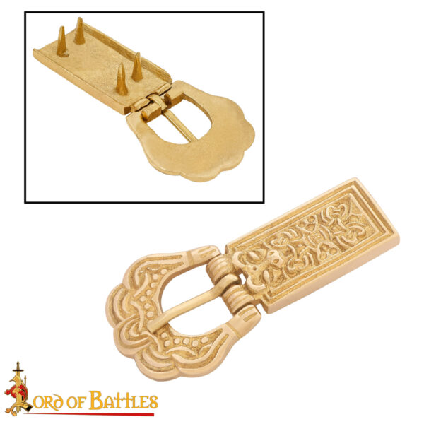 Solid Brass Celtic Belt Buckle Leather Accessory - Image 5