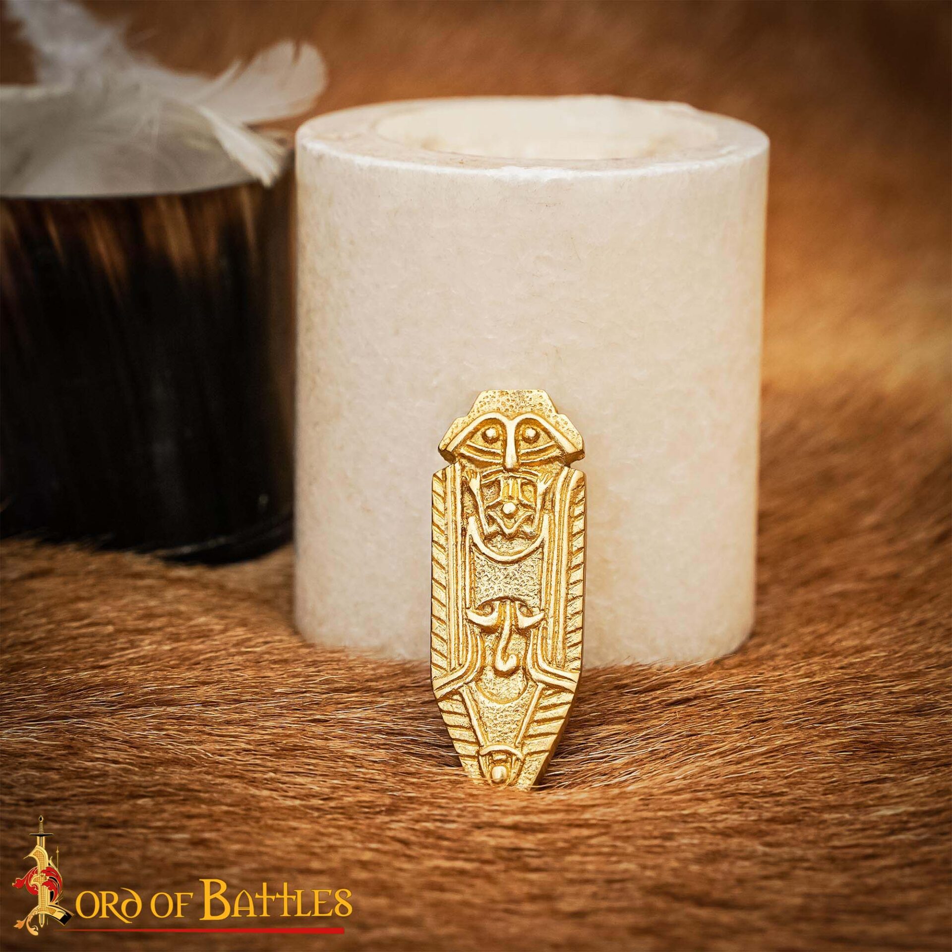 9th Century Viking Brass Belt End-26049 5