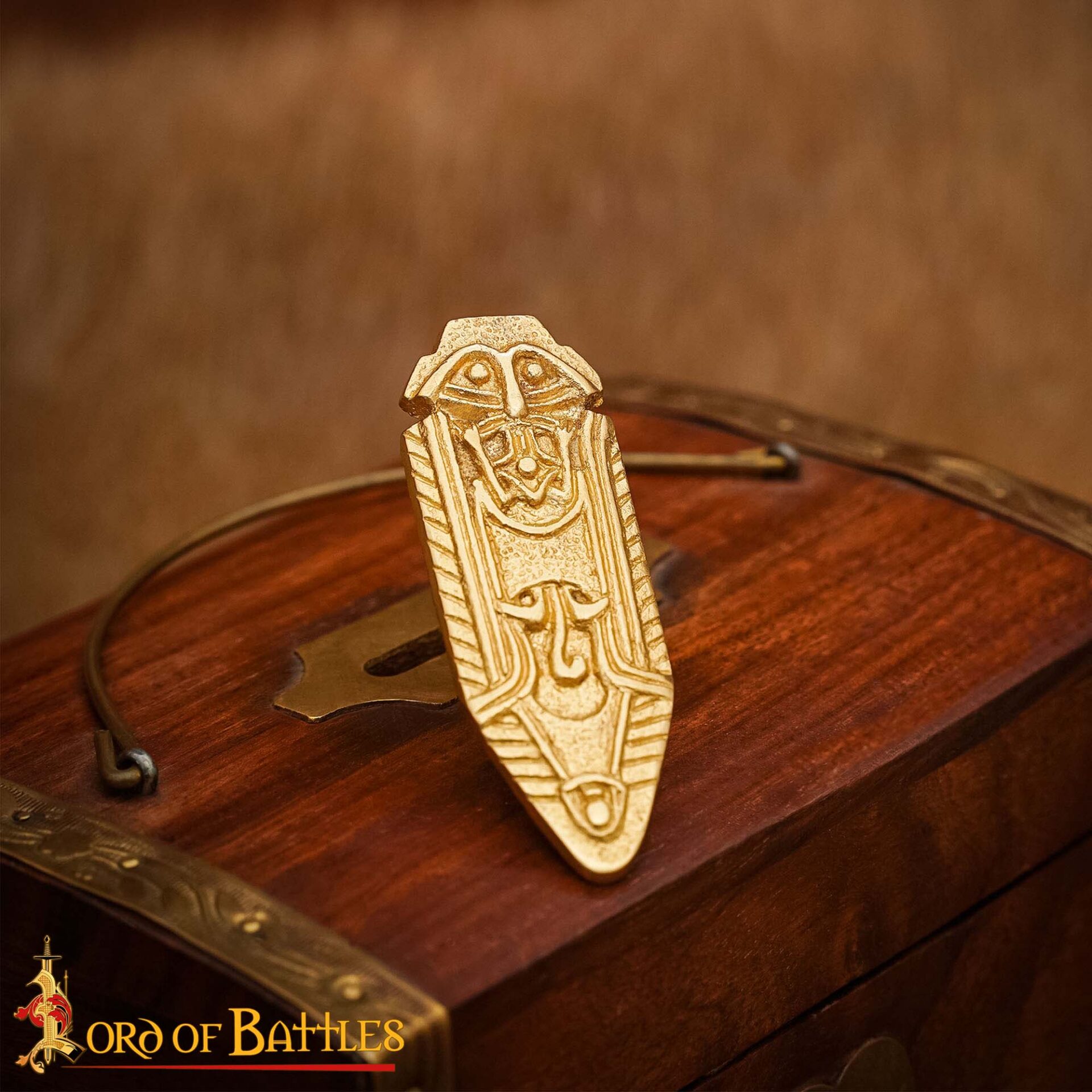 9th Century Viking Brass Belt End-26049