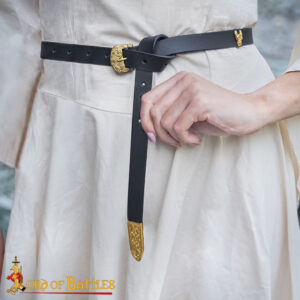 Medieval Pure Solid Brass Belt End / Chape with Celtic Knot Design
