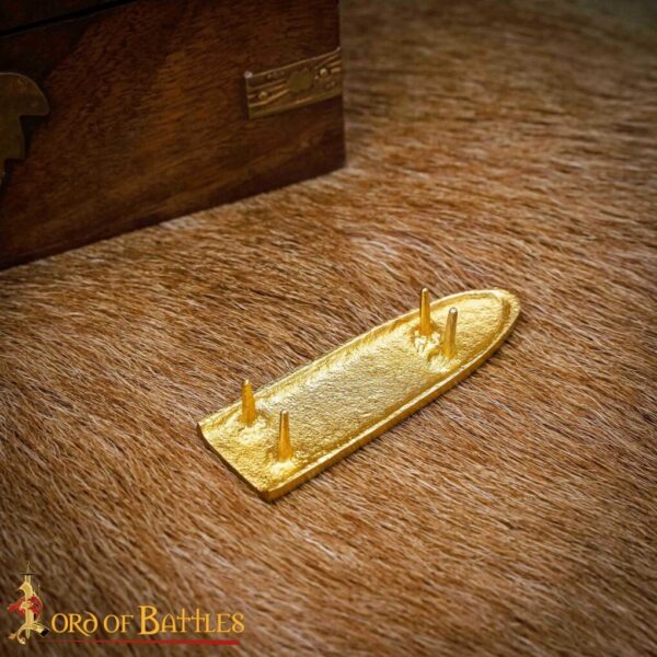 Medieval Pure Solid Brass Belt End / Chape with Celtic Knot Design - Image 6