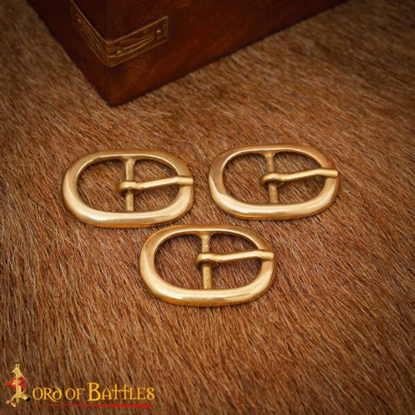 Medieval Pure Brass Buckle Set of 3