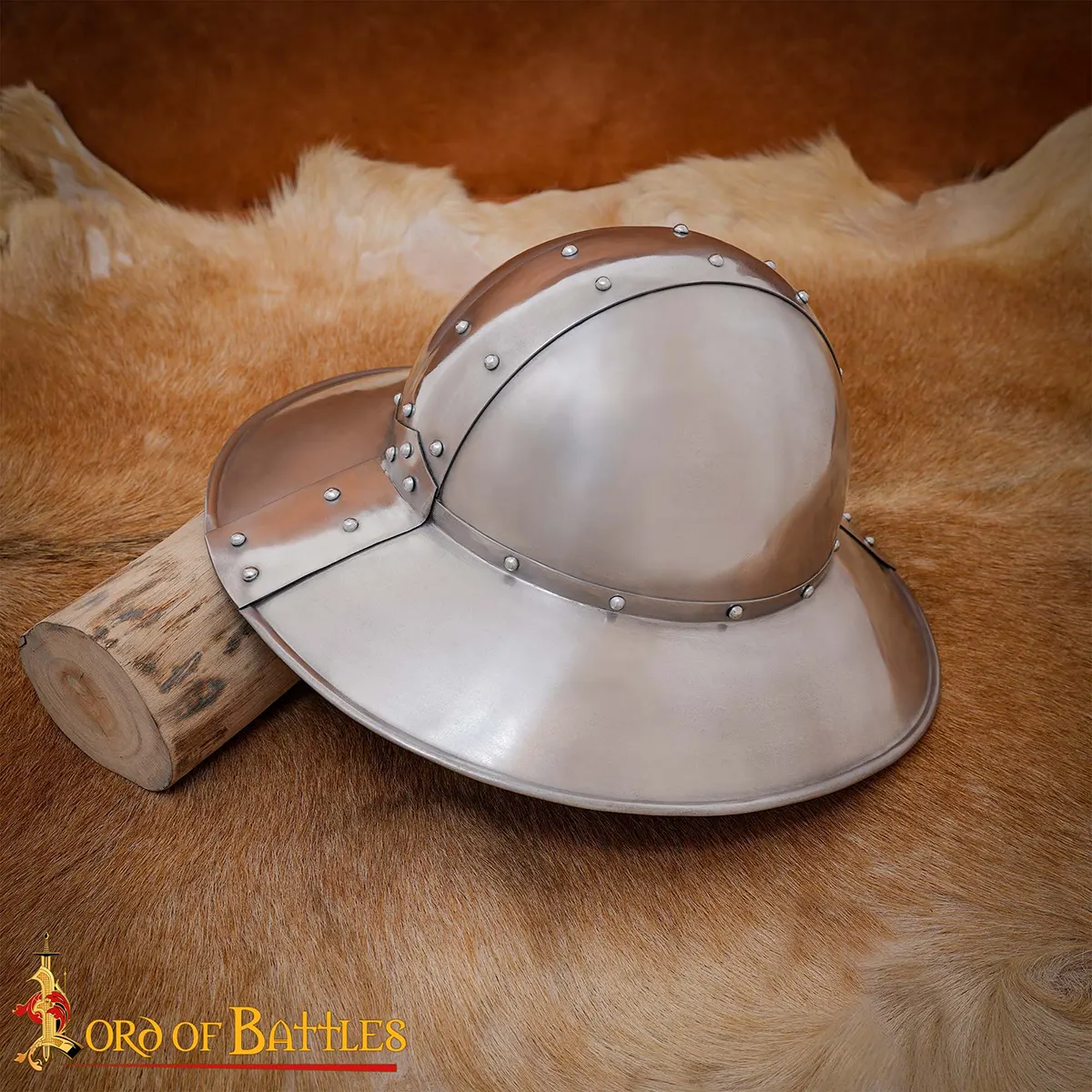 15th Century Kettle Helmet with Leather Liner & Chin Strap 15th Century Kettle Helmet with Leather Liner & Chin Strap