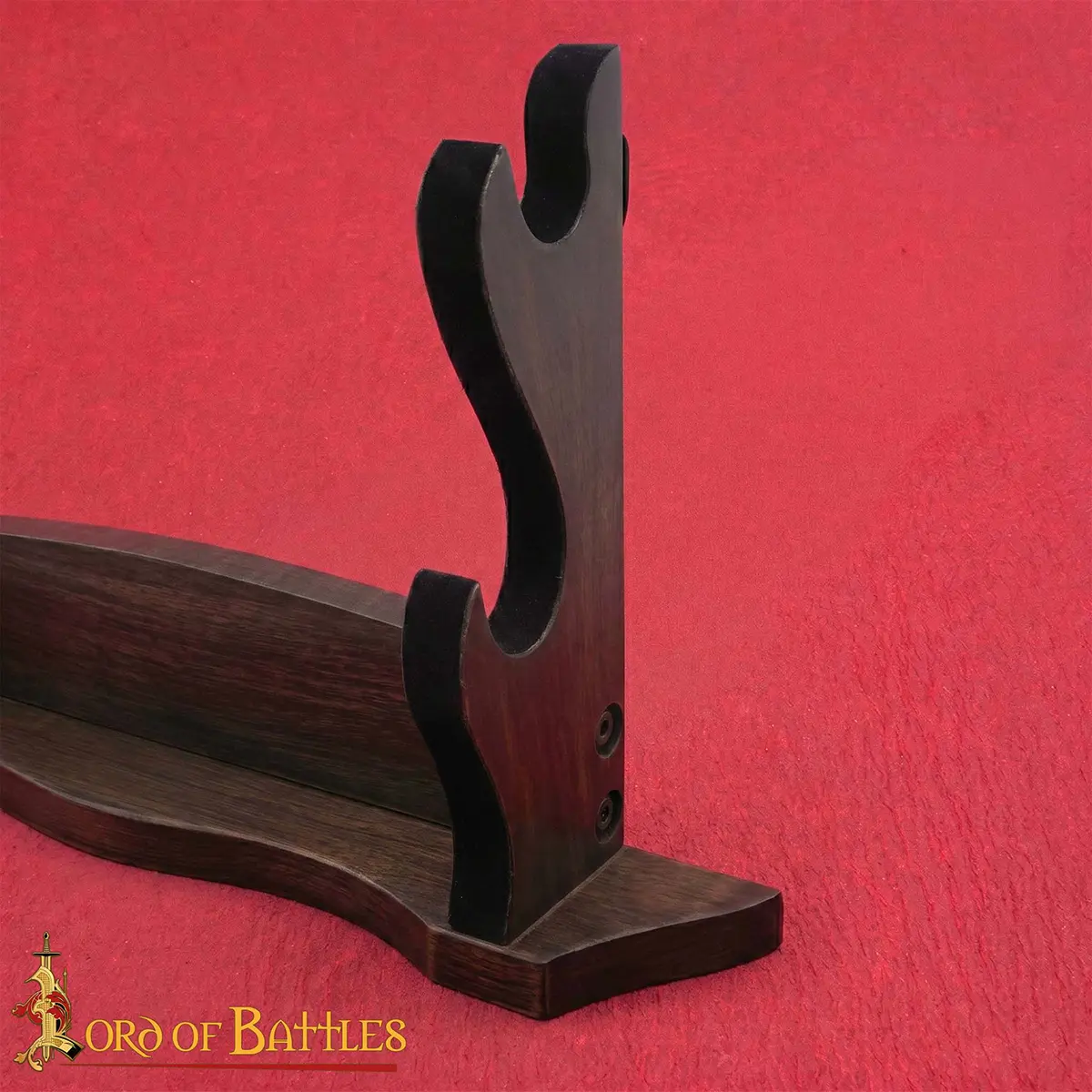 Two Tier Handcrafted Genuine Hardwood Axe / Sword Stand Two Tier Handcrafted Genuine Hardwood Axe / Sword Stand - Image 6