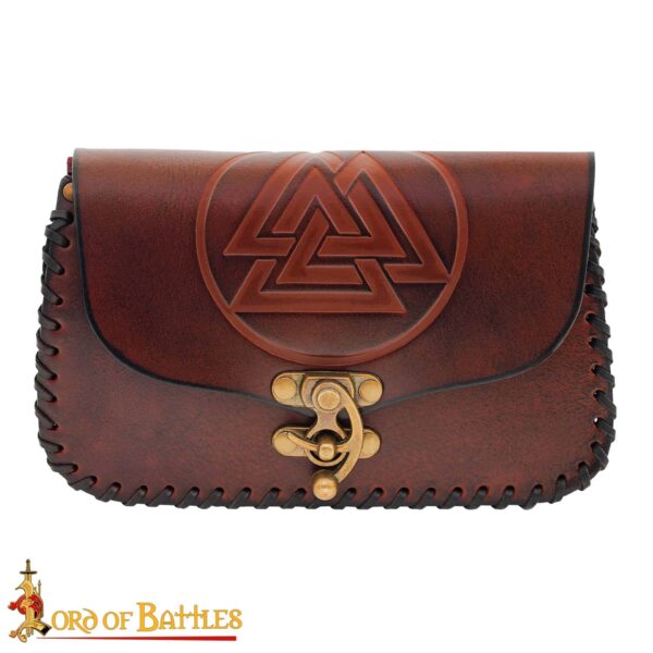 Viking Valknut Genuine Leather Belt Bag - Image 4
