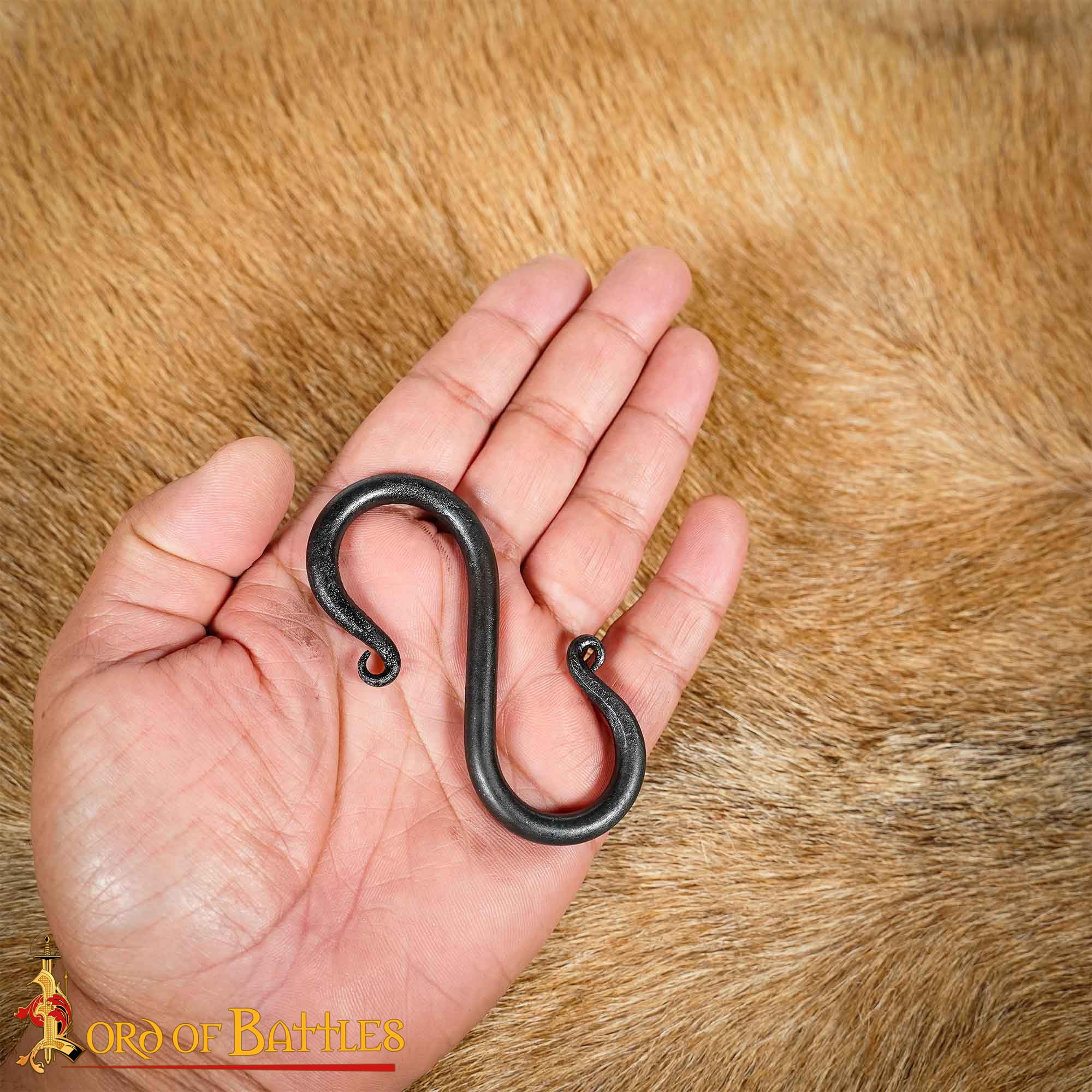 14th Century Medieval Hand-Forged Iron S-Hooks (Set of 5) – Historical Camp & Kitchen Hardware-8504M-5Pcs 1