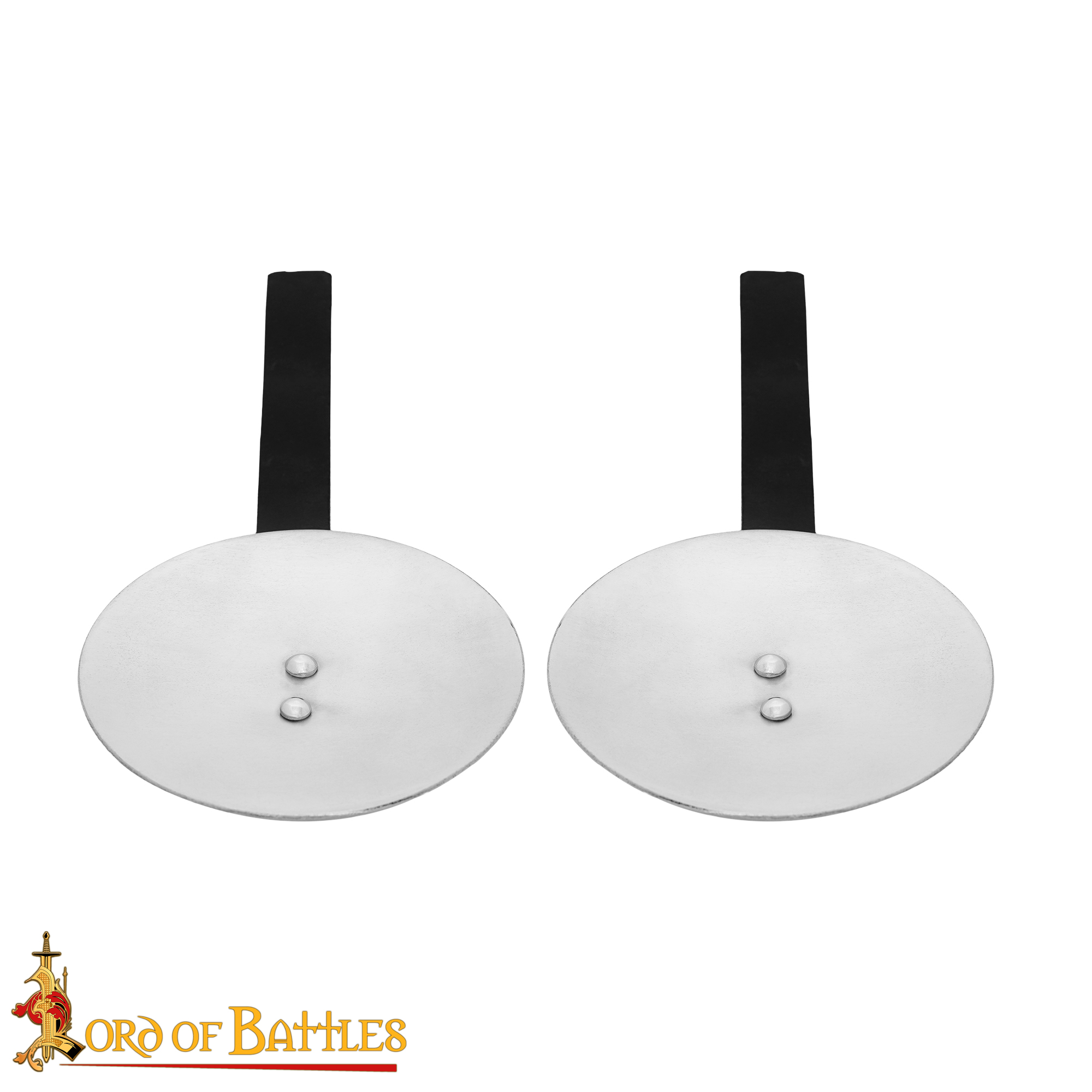 Medieval Steel Rondels with Leather Straps-26129P 3