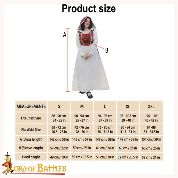 Medieval Maiden Cotton Dress - Image 3
