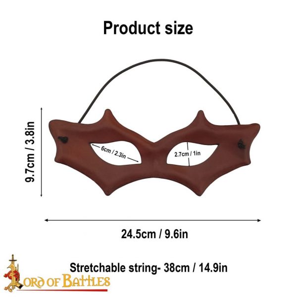 Fantasy Masquerade Genuine Leather Eye Mask for LARP or Cosplay - Image 6