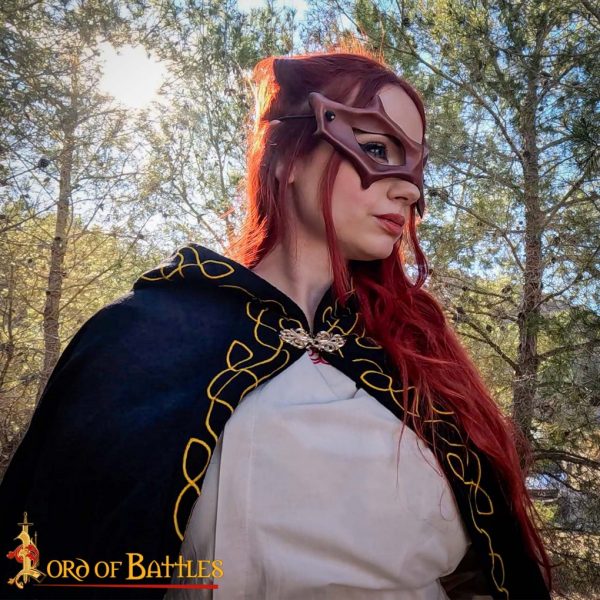 Fantasy Masquerade Genuine Leather Eye Mask for LARP or Cosplay - Image 7