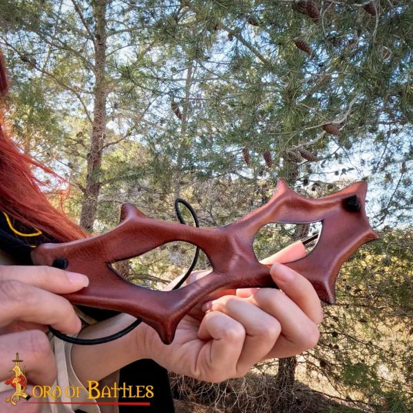 Fantasy Masquerade Genuine Leather Eye Mask for LARP or Cosplay - Image 11
