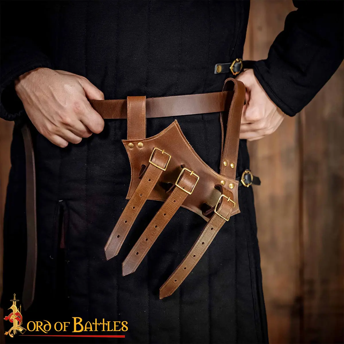 Medieval Leather Sword and Axe Frog Right Handed Medieval Leather Sword and Axe Frog Right Handed - Image 2