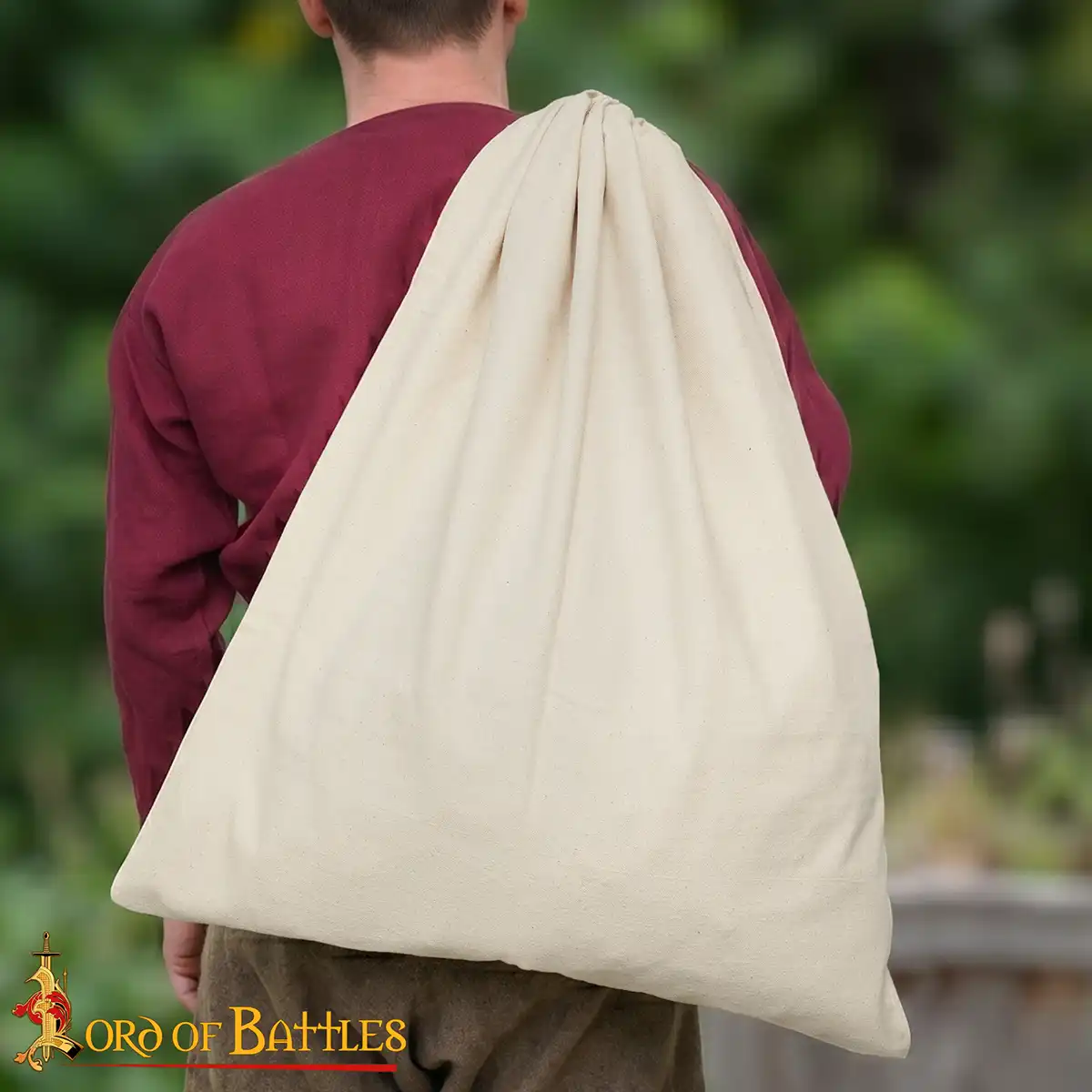 Robust Cotton Canvas Duffle Bag with Drawstring Closure Robust Cotton Canvas Duffle Bag with Drawstring Closure - Image 5