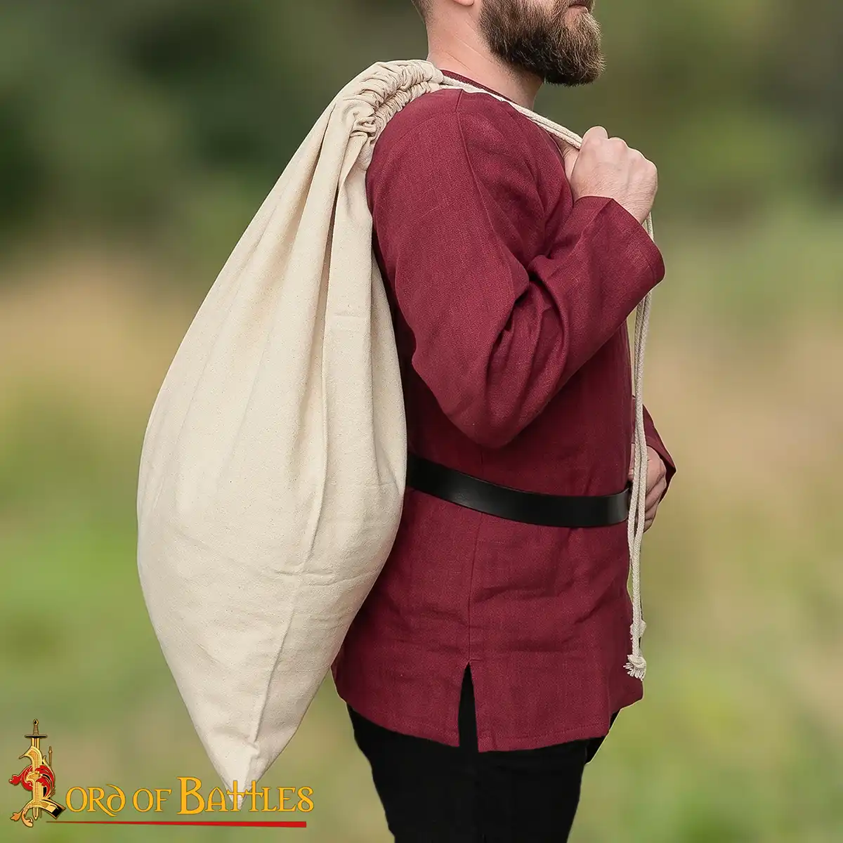 Robust Cotton Canvas Duffle Bag with Drawstring Closure Robust Cotton Canvas Duffle Bag with Drawstring Closure - Image 2