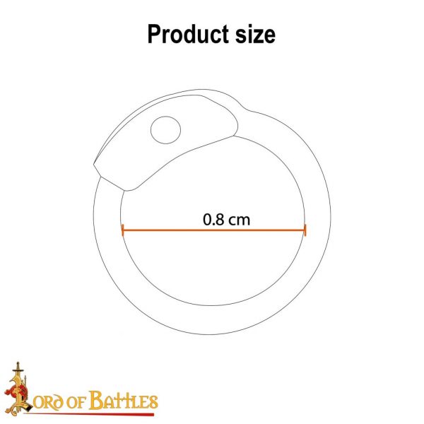 Mild Steel Loose Rings, Round Rings with Dome Rivets, 8 mm 18 gauge, Craft and Repair Chainmail Armour - Image 3