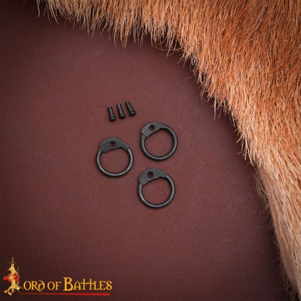 Mild Steel Loose Rings, Round Rings with Dome Rivets, 8 mm 18 gauge, Craft and Repair Chainmail Armour - Image 5