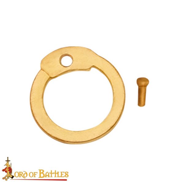 Solid Brass Loose Rings, Flat Rings with Dome Rivets, 9 mm 18 gauge, Craft and Repair Chainmail Armour - Image 2