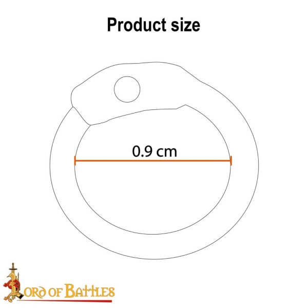 Solid Brass Loose Rings, Flat Rings with Dome Rivets, 9 mm 18 gauge, Craft and Repair Chainmail Armour - Image 3