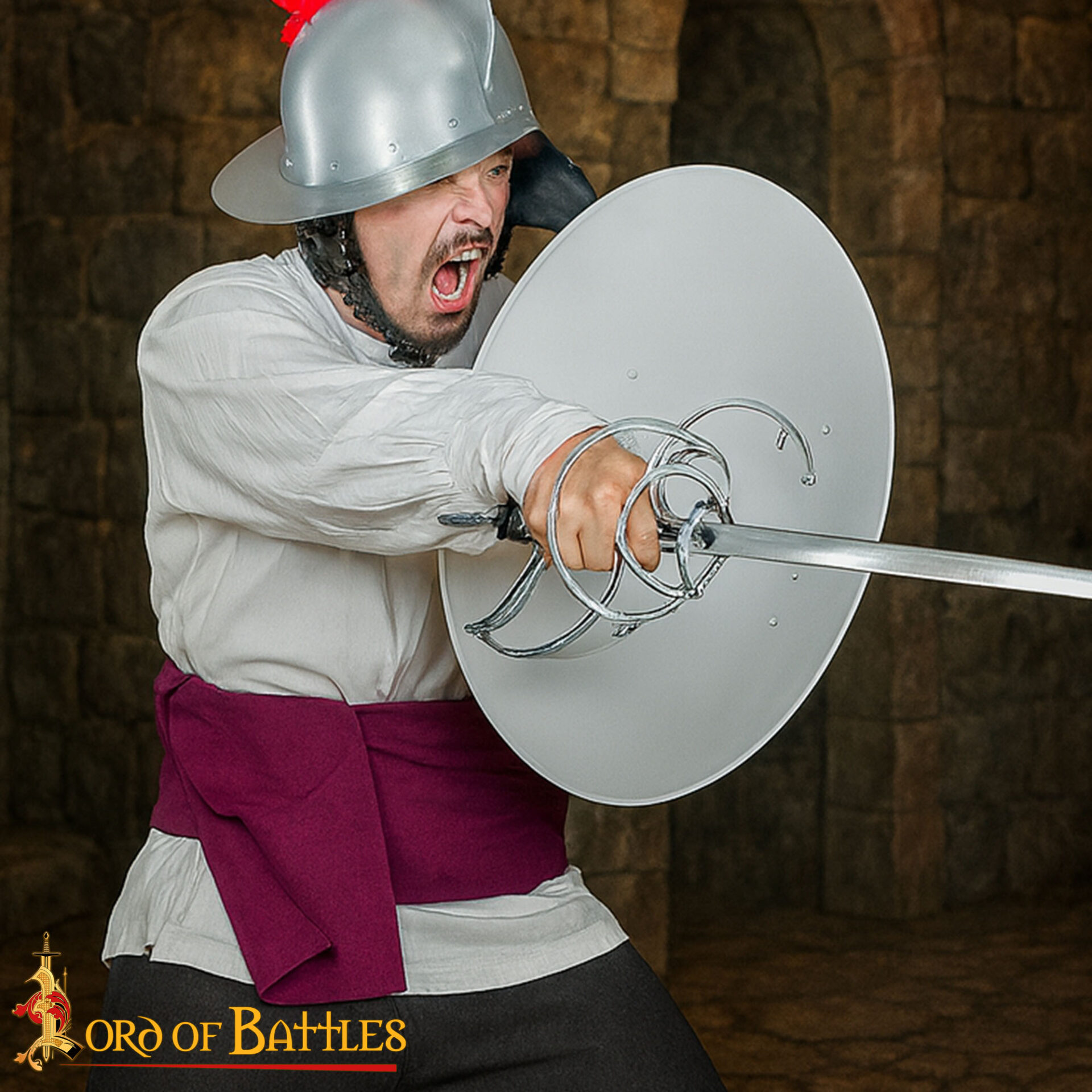 Hand Forged Medieval Round Shield-60914 1