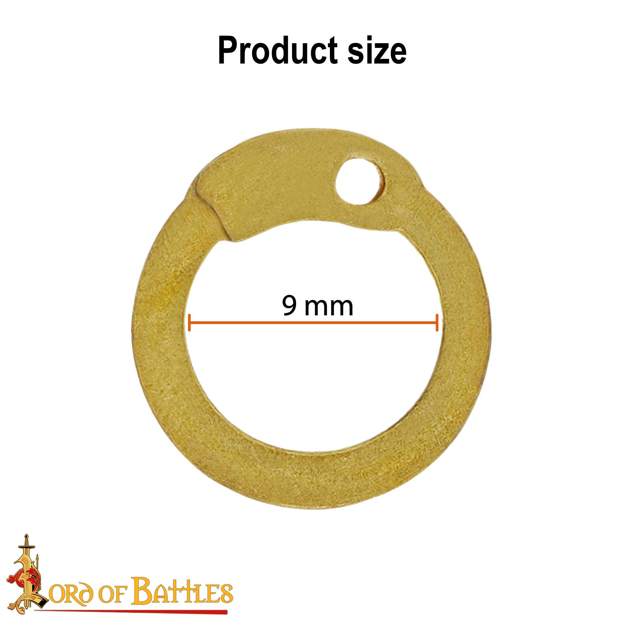 Loose Brass Flat Rings with Rivets 9mm 18 Gauge For Medieval Riveted Chainmail-8510 2
