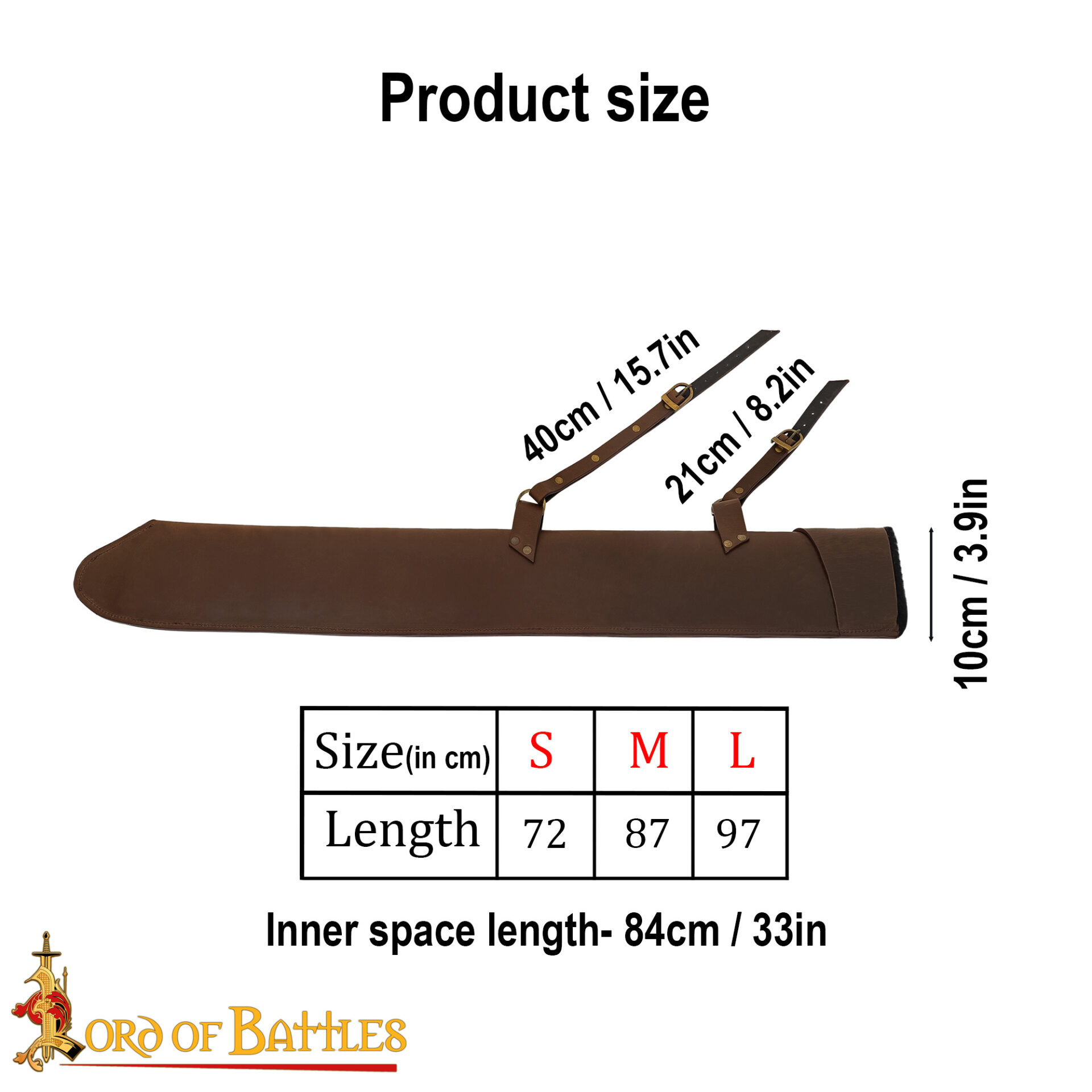 Medieval Leather Sword Scabbard with Fur-Lined Interior-25929CBR 2