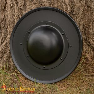 Medieval Fencing Blackened Buckler Functional Steel Shield