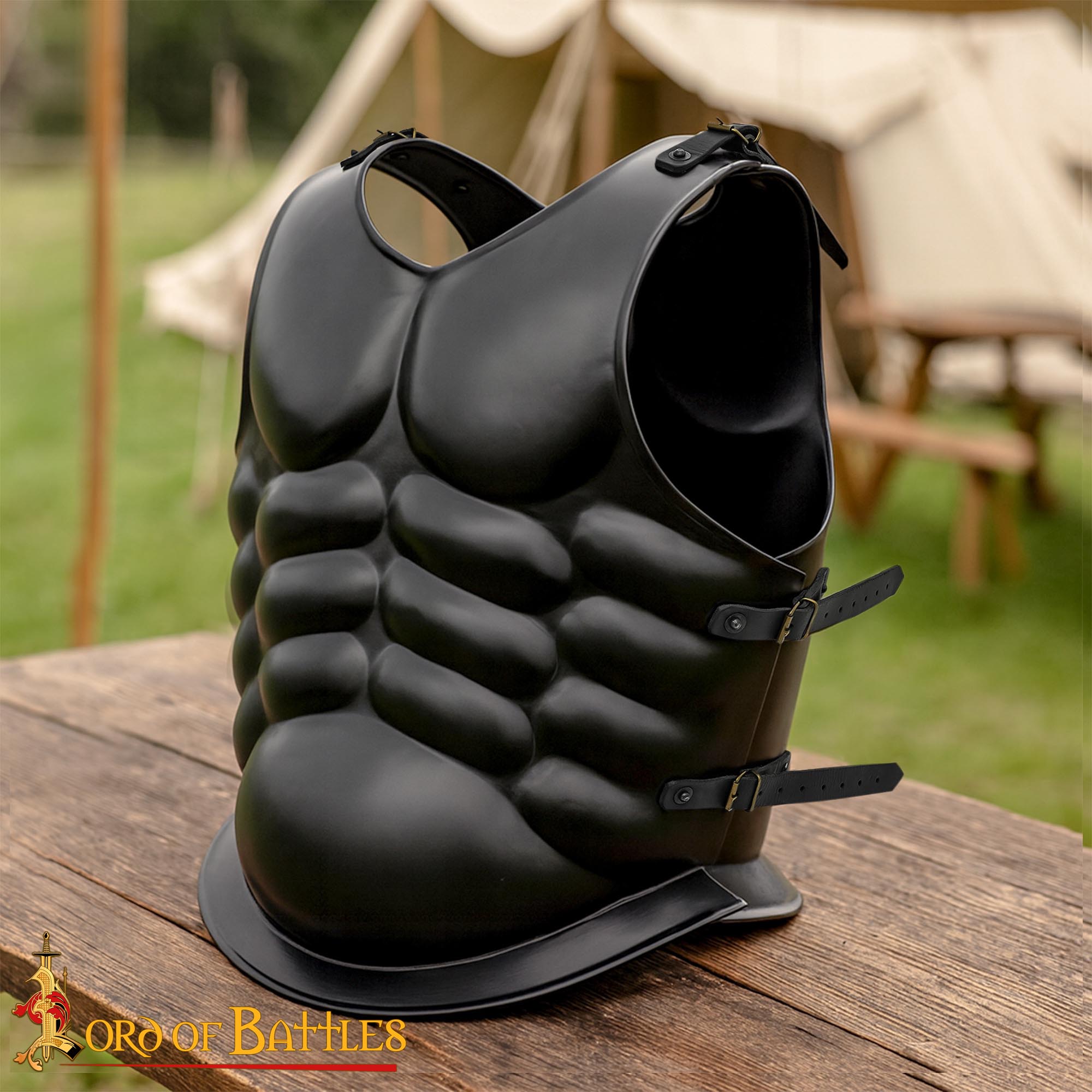 Roman Muscle Cuirass Blackened Steel -9125BK 6