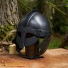 Vendel Inspired Steel Helmet Blackened with Padded Liner-25791