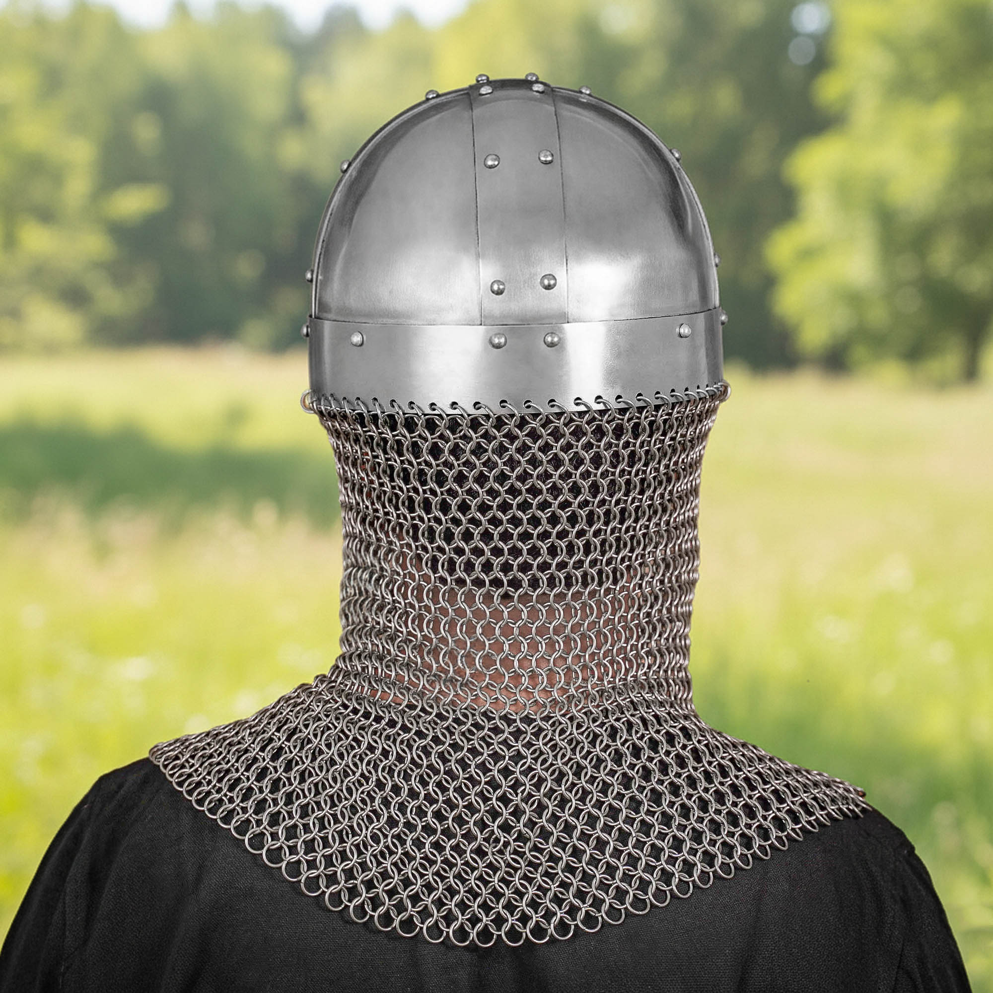 Viking Spectacle Helmet Gjermundbu Style with Chainmail Aventail-2232P 5