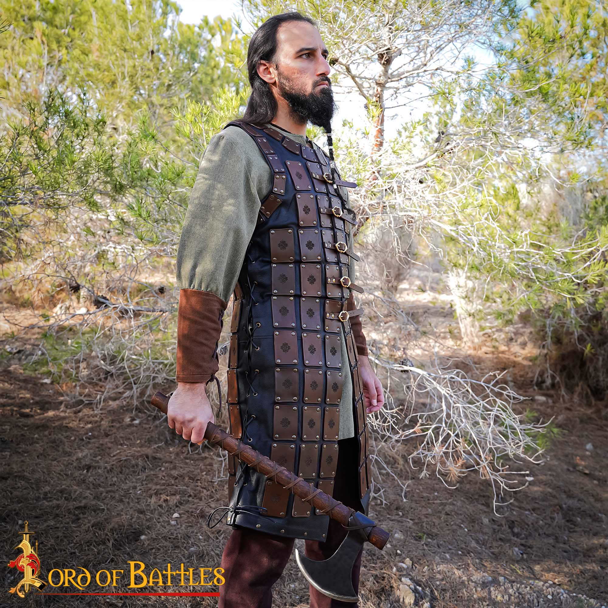 15th Century Late Medieval Leather Lamellar Armor Vest-25997CBR 5